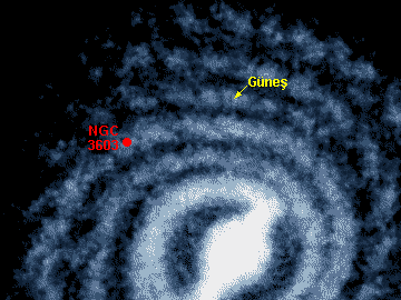 NGC 3603 Bulutsusu'nun Konumu