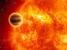 Exoplanet orbiting close to its sun