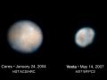 22 Haziran 2007 : Küçük Dünyalar Ceres ve Vesta
