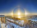 10 Ocak 2011 : Stockholm'ün Arkasında Bir Güneş Halesi