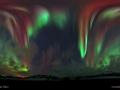 3 Ocak 2012 : Norveç Üzerinde Tüm Gökyüzü Kutup Işıkları İle Kaplı