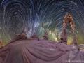 17 Mart 2014 : Bükülmüş Gökyüzü : Arches Ulusal Parkı Üzerinde Yıldız İzleri